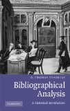 Bibliographical Analysis A Historical Introduction  9780521757621 Front Cover