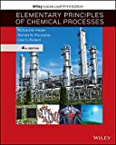 Elementary Principles of Chemical Processes 4th 9781119498636 Front Cover