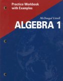 Algebra 1 1st 2000 Student Manual, Study Guide, etc.  9780618020638 Front Cover