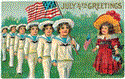 Children W/ USA Flag - Greeting Card 2009 9781595834638 Front Cover