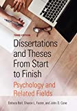 Dissertations and Theses from Start to Finish: Psychology and Related Fields  9781433830648 Front Cover