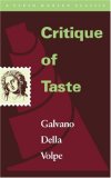 Critique of Taste 1991 9780860915652 Front Cover