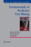 Fundamentals of Predictive Text Mining 2012 9781447125655 Front Cover