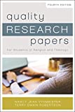 Quality Research Papers For Students of Religion and Theology  9780310106661 Front Cover