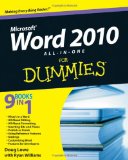 Word 2010 All-In-One for Dummies  9780470487662 Front Cover