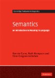 Semantics An Introduction to Meaning in Language  9780521525664 Front Cover