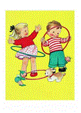 Children with Hula Hoops-Friendship Card Greeting Card 2012 9781595836670 Front Cover