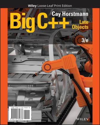 Big C++ Late Objects 3rd 9781119739678 Front Cover