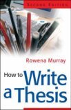 How to Write a Thesis 2nd 9780335219681 Front Cover