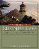 Anderson's Business Law and the Legal Environment, Standard Volume 21st 2010 9780324786682 Front Cover