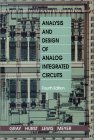 Analysis and Design of Analog Integrated Circuits  cover art
