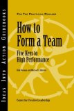 How to Form a Team Five Keys to High Performance cover art