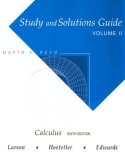 Calculus 6th 1997 Student Manual, Study Guide, etc.  9780395887684 Front Cover
