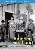 America Firsthand: Readings from Reconstruction to Present  9781319029685 Front Cover