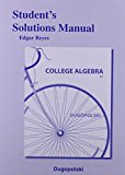 Student Solutions Manual for College Algebra  cover art