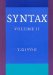 Syntax An Introduction. Volume II  9781588110688 Front Cover