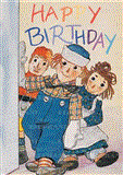 Raggedy Ann and Andy - Birthday Greeting Card 1999 9781595834690 Front Cover