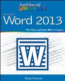Teach Yourself VISUALLY Word 2013  cover art