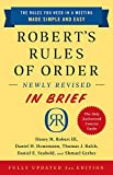 Robert's Rules of Order Newly Revised in Brief, 3rd Edition 3rd 9781541797703 Front Cover