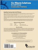 Six-Minute Solutions for Civil PE Exam Construction Problems  cover art