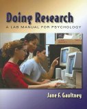 Doing Research A Lab Manual for Psychology 2006 9780495005711 Front Cover