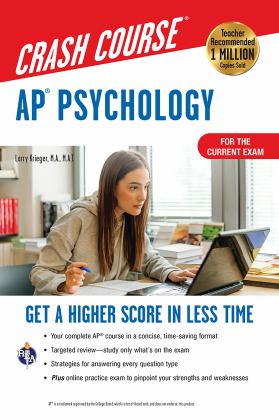 APï¿½ Psychology Crash Course, For the 2021 Exam, Book + Online Get a Higher Score in Less Time 3rd 9780738612713 Front Cover