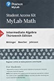MyLab Math Access Code (24 Months) for Intermediate Algebra 13th 9780135115718 Front Cover