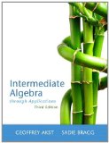 Intermediate Algebra Through Applications  cover art