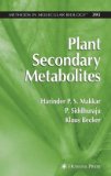 Plant Secondary Metabolites 2010 9781617378720 Front Cover