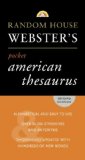 Webster's Pocket American Thesaurus 2nd 2008 Large Type  9780375722721 Front Cover