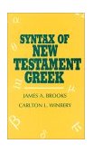 Syntax of New Testament Greek  cover art