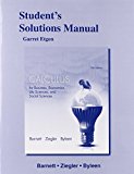Student's Solutions Manual for Calculus for Business, Economics, Life Sciences and Social Sciences  cover art