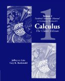 Student Solutions Manual, Vol. 1 for Swokowski's Calculus The Classic Edition cover art