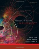 Research Methods in Psychology 9th 2011 9781111350741 Front Cover