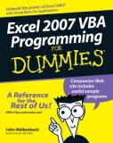 Excel 2007 VBA Programming for Dummies  cover art