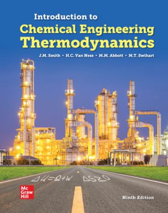 Loose Leaf for Introduction to Chemical Engineering Thermodynamics 9th 9781260792751 Front Cover
