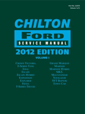 Chilton Ford Service Manual 2012 2012 9781133625759 Front Cover