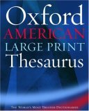 Oxford American Large Print Thesaurus 2005 9780195300772 Front Cover