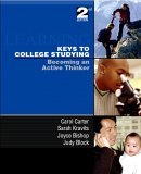 Keys to College Studying Becoming an Active Thinker 2nd 9780131703773 Front Cover