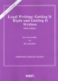 Legal Writing Getting It Right and Getting It Written, 5th cover art
