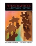 Research Methods for the Behavioral Sciences 3rd 2008 9780495509783 Front Cover