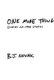 One More Thing Stories and Other Stories  9780804169783 Front Cover