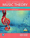 Basic Materials in Music Theory: A Programed Course  9780134419787 Front Cover