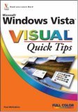Microsoft Windows Vista Visual Quick Tips 2006 9780470045787 Front Cover