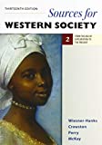 Sources for Western Society, Volume 2 From the Age of Exploration to the Present 13th 9781319229788 Front Cover
