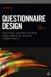 Questionnaire Design How to Plan, Structure and Write Survey Material for Effective Market Research cover art