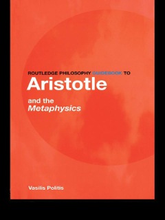Routledge Philosophy GuideBook to Aristotle and the Metaphysics  9781134529797 Front Cover
