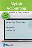 Managerial Accounting 6th 9780135863800 Front Cover