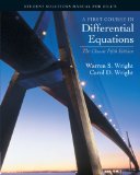 First Course in Differential Equations  cover art