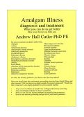 Amalgam Illness Diagnosis and Treatment: What You Can Do to Get Better, How Your Doctor Can Help You